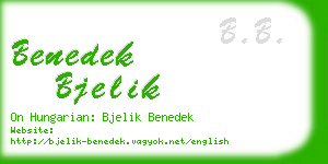 benedek bjelik business card